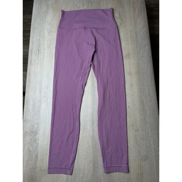 Lululemon Align Ribbed High-Rise Pant 25" Velvet Dust Size 6 - Picture 3 of 6